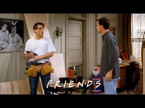 Joey Builds a Massive Entertainment Unit | Friends