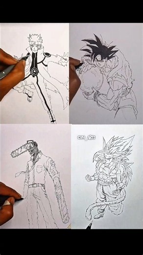 Speed Stickman Drawing Anime Characters 🔥🔥 #art #anime