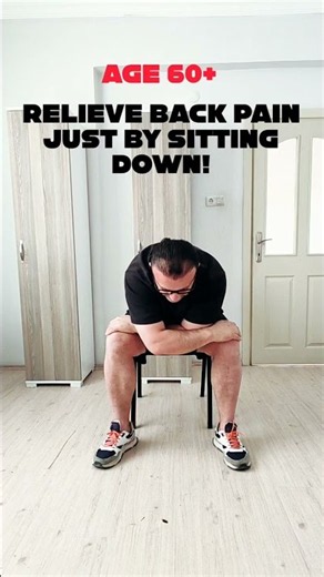 OVER 60+ ? RELIEVE BACK PAIN JUST BY SITTING DOWN #seniorbackpain #seniorex #seniorexercise