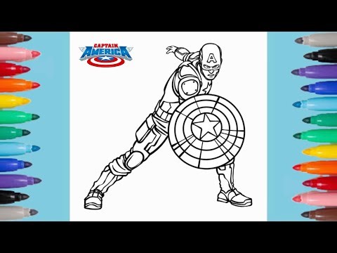 Captain America Coloring Pages | Captain America, The First Avenger 🦸‍♂️