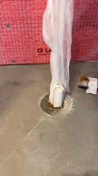 Moving a shower drain for a tile shower.