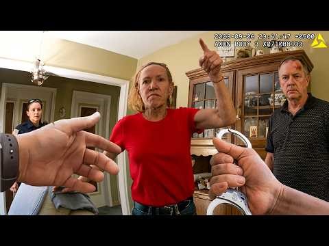 Domestic Fight Explodes When Woman Throws Wine Bottle and Kicks Officer