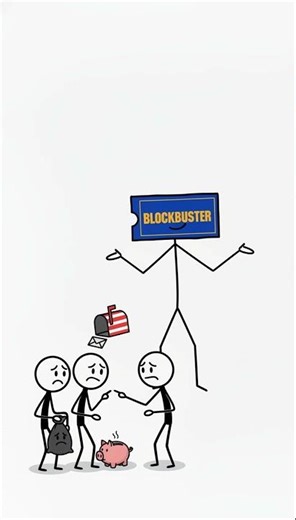 The $50 Million Mistake That Killed Blockbuster 🍿 #blockbuster #netflix #shorts