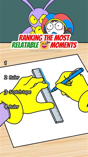 Ranking Most Relatable School Moments😭JAX & POMNI Reaction Animation #relatable #ranking #funniest