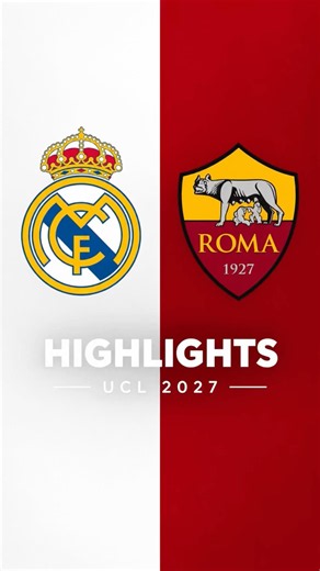 Highlights Real Madrid Vs Rome 🔥 #football