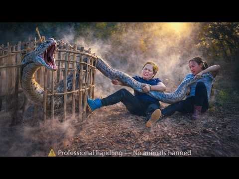 Timelapse -- Terrifying! Massive Trap Catches a 100kg Giant Python Invading the Farm