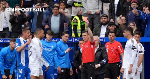 Real Madrid learn Kylian Mbappé suspension length after red card