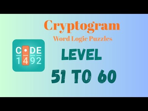 Cryptogram Level 51 - 60 Answer | Cryptogram Puzzle Game Solutions 🔐🧠 | Mini Boss