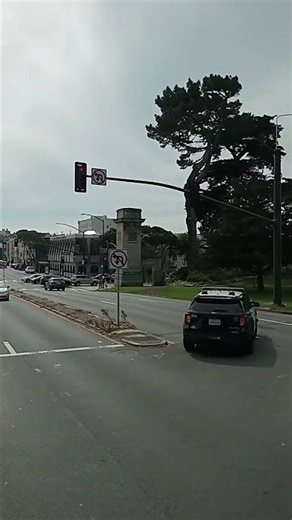 Crossover Drive and Lincoln Way at the edge of Golden Gate Park in San Francisco, California.