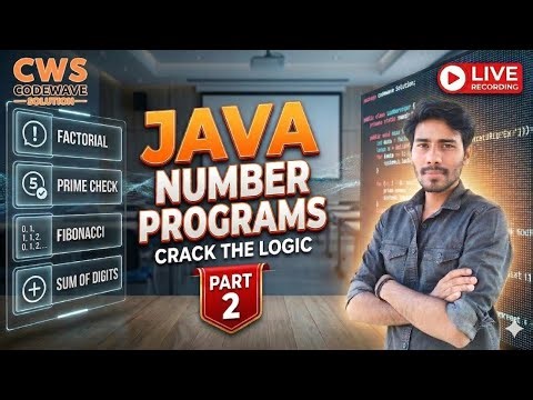 Java Number Program Explained by Aman Sir | Live Class Recording - Part 2