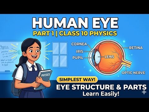 The human eye and its parts class 10 physics (part 1 ) Chapter human eye and colourful world