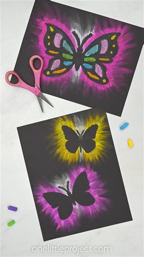 Butterfly Chalk Art 🦋 🎨 🖼️