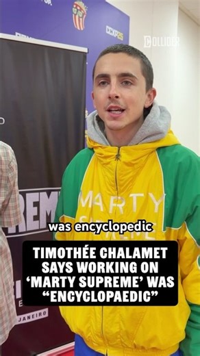 Timothee Chalamet Says Working on Marty Supreme was Encyclopaedic 🏓 #timotheechalamet #martysupreme