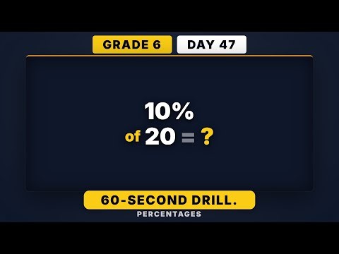 Finding 25% and 20% Mastery | Grade 6 Daily Math Challenge (Day 47/365)