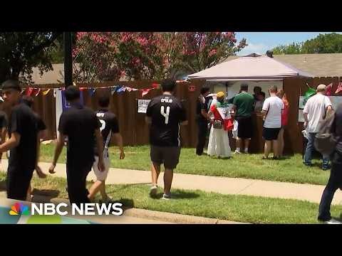 A Texas family set up a lemonade stand and World Cup fans lined up