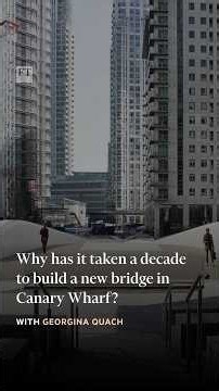 Why has it taken a decade to build a new bridge in Canary Wharf? | FT #shorts