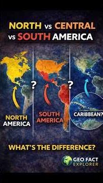 North vs Central vs South America Explained on Map #education #facts #shortsviral