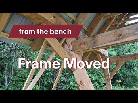 20,000 lb timber frame shifted by wind | from the bench