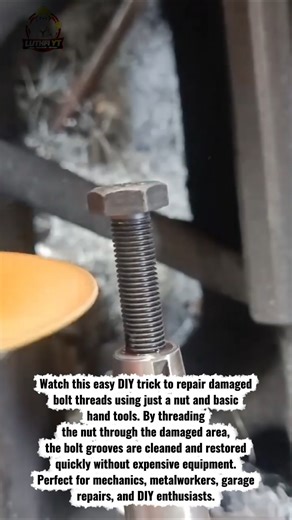 Simple Bolt Thread Repair Hack 🔩 Restore Damaged Threads in Seconds