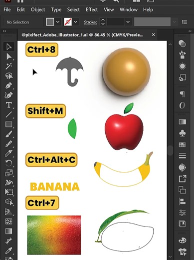 Adobe illustrator 2026 - Tips and Guides to Shortcut Keys #pixifect #photoshop #GraphicDesigner #adobe #adobeillustrator