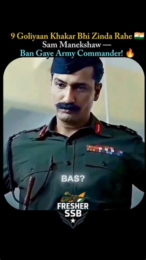 9 Goliyaan Khakar Bhi Zinda Rahe 🇮🇳🫡Sam Manekshaw — Ban Gaye Army Commander! 🔥#army#shorts