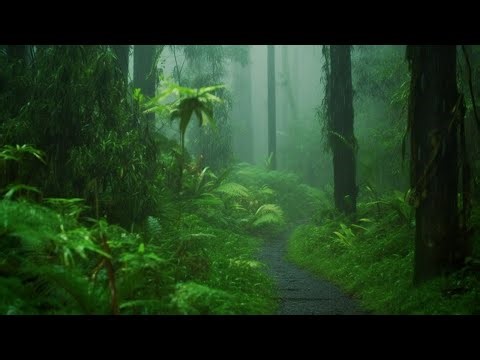 Goodbye Stress to Sleep Soundly with Mighty Tropical Storm, Heavy Rain, Strong Wind & Thunder Sounds