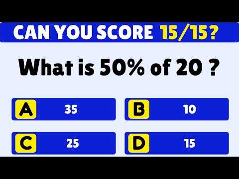 Can You Solve These Math Questions? | Only Smart Minds Can Win! | Try Now! #mathematics #quiz