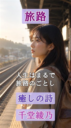 旅路（オリジナル曲） ～人生という名の旅～ 【千堂綾乃が歌う癒しの詩】#SUNO AI #AI作詞 #AI作曲 #AI画像 #shorts