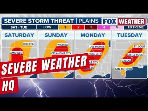 Millions At Risk Of Large Hail, Damaging Winds, Tornadoes As Severe Storms Target Plains