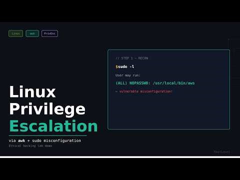 Linux Privilege Escalation aws — sudo Misconfiguration | RootLevel