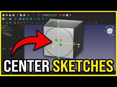 How To CENTER And MIDDLE Sketch In FreeCAD (EASY) 2026