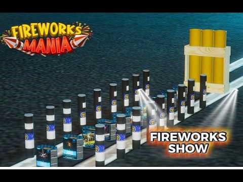 FIREWORKS SHOW (SATISFYING) at City night - Fireworks mania.