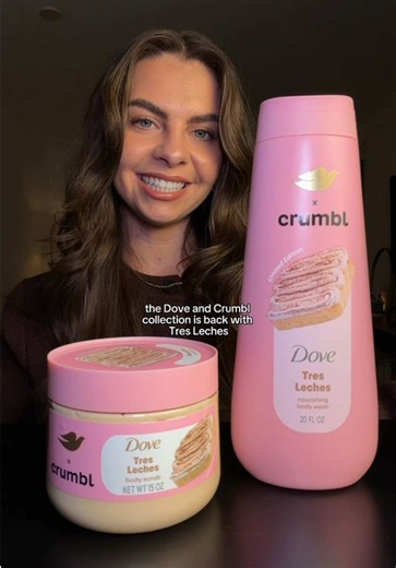 WHEN YOUR FAVORITE CRUMBL DESSERT BECOMES A NEW @Dove Beauty & Personal Care x @Crumbl SCENT 🍰 Only available at @Walmart for a limited time. #DovePartner #DovexCrumbl