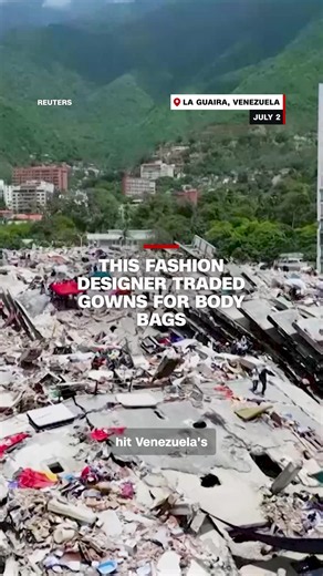 The gowns are gone. In their place, Efrain Mogollon's workshop is making body bags for rescue crews responding to Venezuela's deadly earthquakes.
