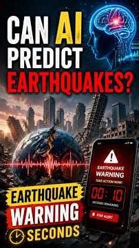 Can AI Predict Earthquakes? | Seconds That Can Save Lives, #Earthquake #ArtificialIntelligence