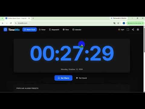 Free Online Alarm Clock, Timer & Stopwatch | TimeDilo