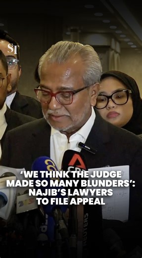 “We think the judge made so many blunders in his judgement”: Najib Razak’s lawyers say they plan to file an appeal after the former Malaysia prime minister was sentenced to 15 years’ jail in the 1MDB trial. https://str.sg/frcQ | The Straits Times