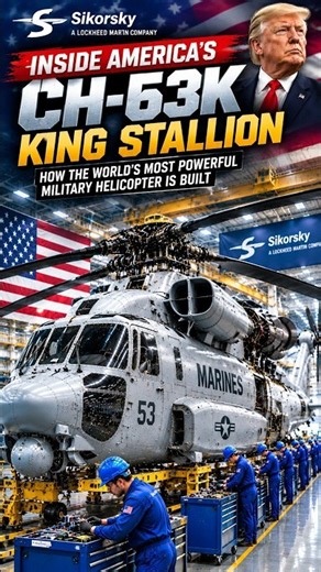 INSIDE AMERICA'S CH-53K KING STALLION 🚁 | #Shorts #manufacturing #aviation