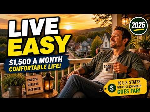 10 U.S. States Where $1,500 a Month Still Feels Comfortable (2026)