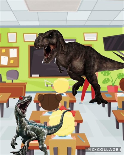 Jurassic World - Velociraptor tantrums classroom.🤬🦖 (T-Rex is Grumpy)
