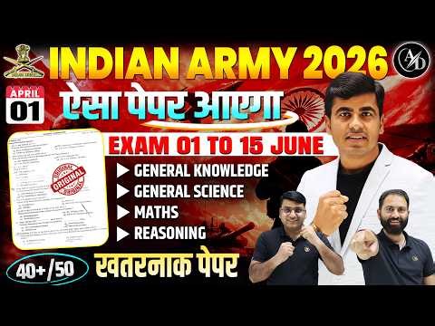 Army Agniveer Original Question Paper 2026 | Army Exam June 2026 | Army GD Model Test Paper 2026