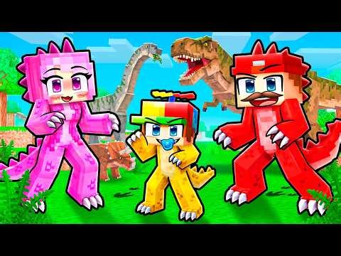 Adopted by a DINOSAUR FAMILY in Minecraft