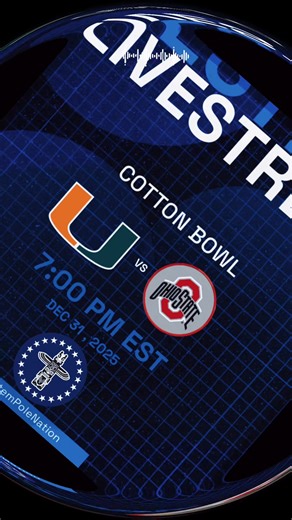 🚨 LIVE TONIGHT – 7PM 🚨 🏈 Cotton Bowl Showdown 🔥 Miami vs Ohio State 🔥 We’re going LIVE tonight at 7:00 PM on @TotemPoleNation for full coverage, live reactions, and real football talk as Miami takes on Ohio State in the Cotton Bowl! 📺 Watch LIVE here: 👉 https://www.youtube.com/live/2DRHGxicoEc?si=6OGTlVb7ahb-NpEP 💬 Jump in the chat 👍 Like & share 🔔 Turn on notifications so you don’t miss it Who you got? ⬇️⬇️ #CottonBowl #MiamiVsOhioState #CFB #CollegeFootball #LiveStream 🏈🔥