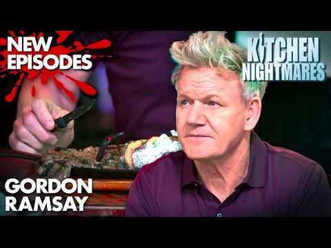 Gordon Ramsay Forced To Tackle Tough Steak With A PLASTIC Fork?! | COMPILATION | Kitchen Nightmares