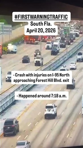 6-MILE BACKUP: On I-95 North in Palm Beach County