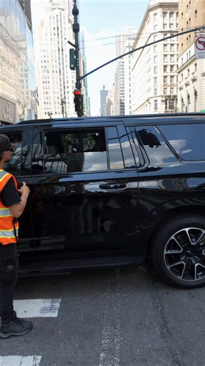 Nikki Glaser, George Stephanopoulos, Aaron Dessner, and Julianne Moore all show their QR codes as they arrive at Taylor Swift and Travis Kelce’s Madison Square Garden Wedding.