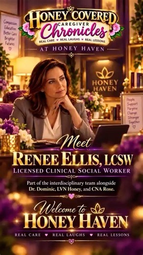 Meet Renee Ellis, LCSW! 💜 Care, Compassion & a Little Tea! ☕👀 | Honey Covered Caregiver Chronicles