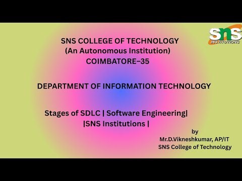 Stages of SDLC | Software Engineering | SNS Institutions