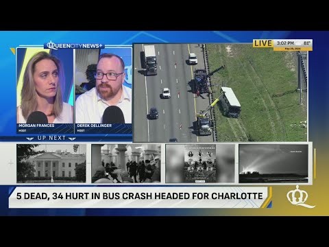 Bus hits cars in Virginia, killing 5 people and injuring 34