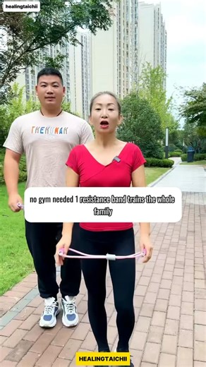 No gym needed! One resistance band is all it takes for the whole family—young and old—to enjoy a full-body workout at home. Comment BAND if you want the band like me ❤️🌷🌷🌷 #officeworkout #healing #taichi #qigong #kungfu #fitness #health #beauty #benefits #exercises #yoga #healingtaichii | Healing Taichii